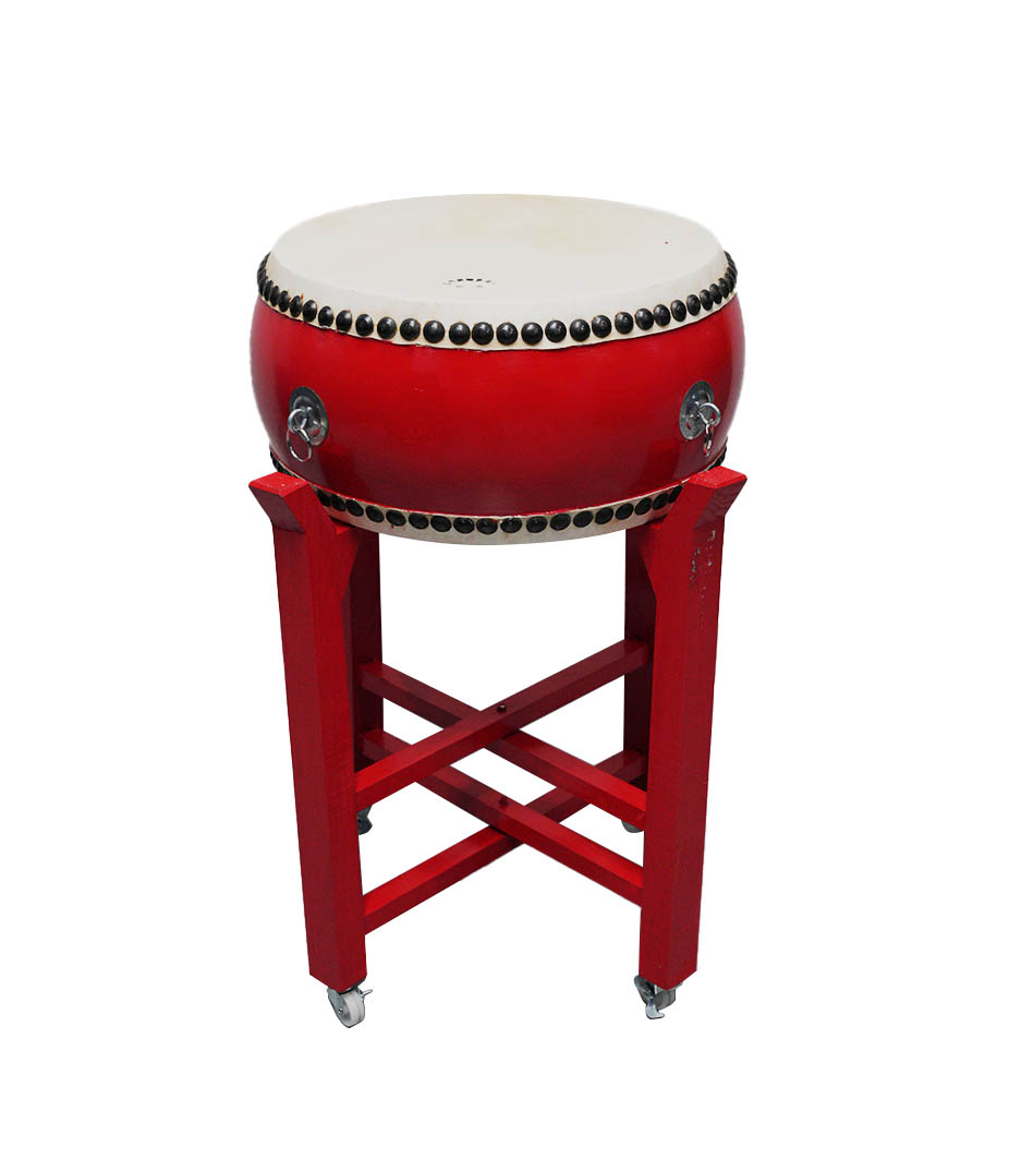 Chinese Bian Gu Flat Drum 43cm including wheel stand Rolling Wallnut Drum